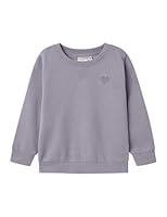 Name IT Mädchen Nmfvima Ls Sweat Bru Noos, Lavender Gray, 110