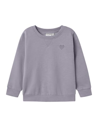 Name IT Mädchen Nmfvima Ls Sweat Bru Noos, Lavender Gray, 110