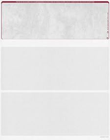 2500 Blank Security Check Paper Checks on Top (Burgundy Stone)