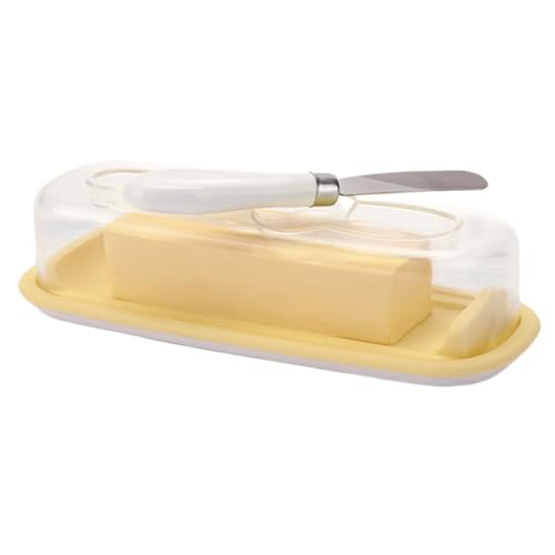 Mantequilla para Nevera, Mantequilla Protegida, Bandeja de Servicio Integrado Claro Casa Granja Cocina Ahora Frescura