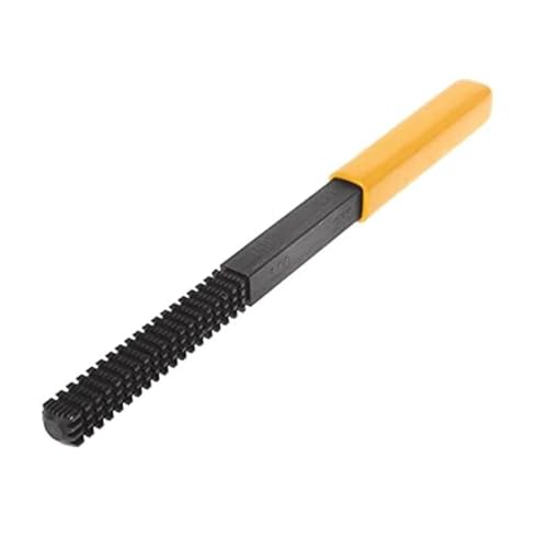 Juego de limas restauradoras de roscas 8 en 1 para reparación de roscas externas, herramienta de acero de alta dureza con mango de goma, tamaños métricos de 0,75 mm a 3,0 mm