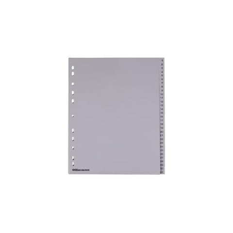 Office Depot A4 Numeric Polypropylene Dividers Cover
