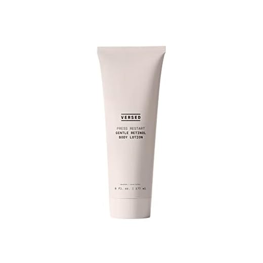 Versed Loção Corporal Press Restart Retinol - Loção Firmadora Da Pele Com Manteiga De Cacau, Esqualano E Vitamina E - Hidratante Corporal Leve Para Manchas Escuras E Pele Seca E Envelhecida (6 Oz)