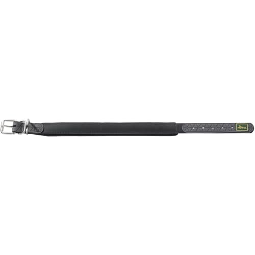 HUNTER Hundehalsband CONVENIENCE COMFORT, Farbe: schwarz, Mit Neopren-Polsterung, witterungsbeständig, pflegeleicht, ideal für Sport & Freizeit, Größe: 50