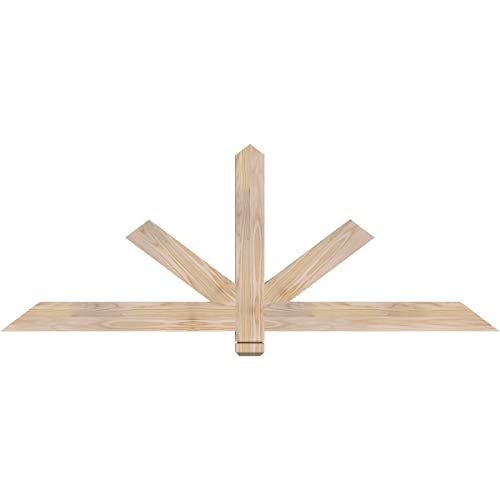 Ekena Millwork 60"W x 22"H x 1 1/2"D x 3 1/2"F, 9/12 Pitch, Kennewick Smooth Timber Gable Bracket, Douglas Fir