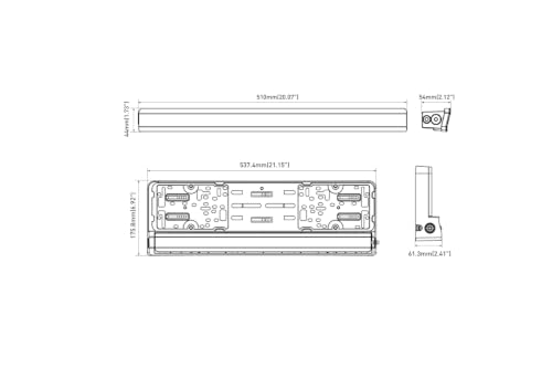 Soporte de matrícula LED antivibración para evitar roturas en grúas 2