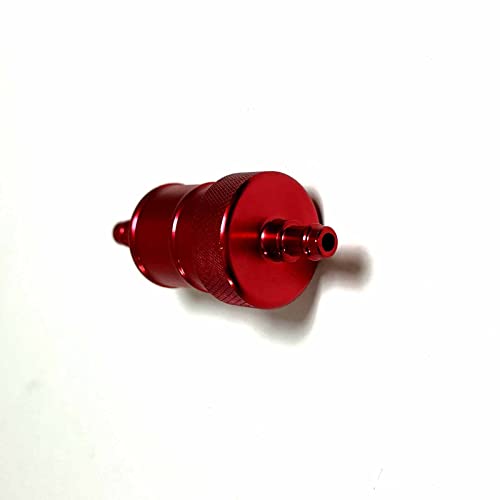 In-Line Aluminum Fuel Filter - 1/4" Od & .14" Id - Red - Fits Scooters, Motorcycles, Atvs, Dirt Bikes, Go Karts, Dune Buggies, & More! [4021A1] #TOP1
