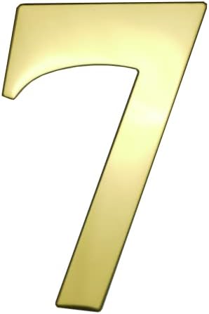 UAP House Numbers - 3 Inch Door Numbers Self Adhesive For Front Door, Address Number Stainless Steel For Doors And Gates, Letter Times Roman Font, Easy to Fix (Number 1, PVD Gold)