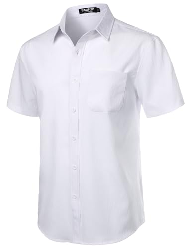 Image of JEMITOP Mens Stretch Wrinkle Free Texture Shirts
