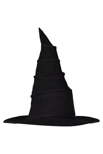 Lixinya Sombrero de bruja de Elphaba para adulto, disfraz de bruja, disfraz de bruja para niñas, accesorio de Halloween (negro)