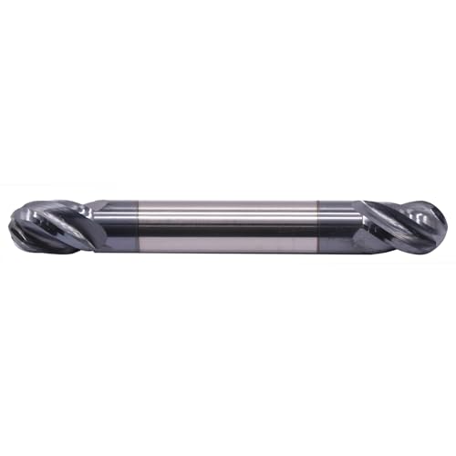 Image of BestParts 5 /16 inch Solid Carbide Ball Nose End Mill - Double End - AlTiN Coated, 4 Flute, 30 Degree Helix, 5 /16 inch Cutting Diameter, 5 /16 inch Shank Diameter, 1 /2 inch Length of Cut, 2-1 /2 inch Overall Length