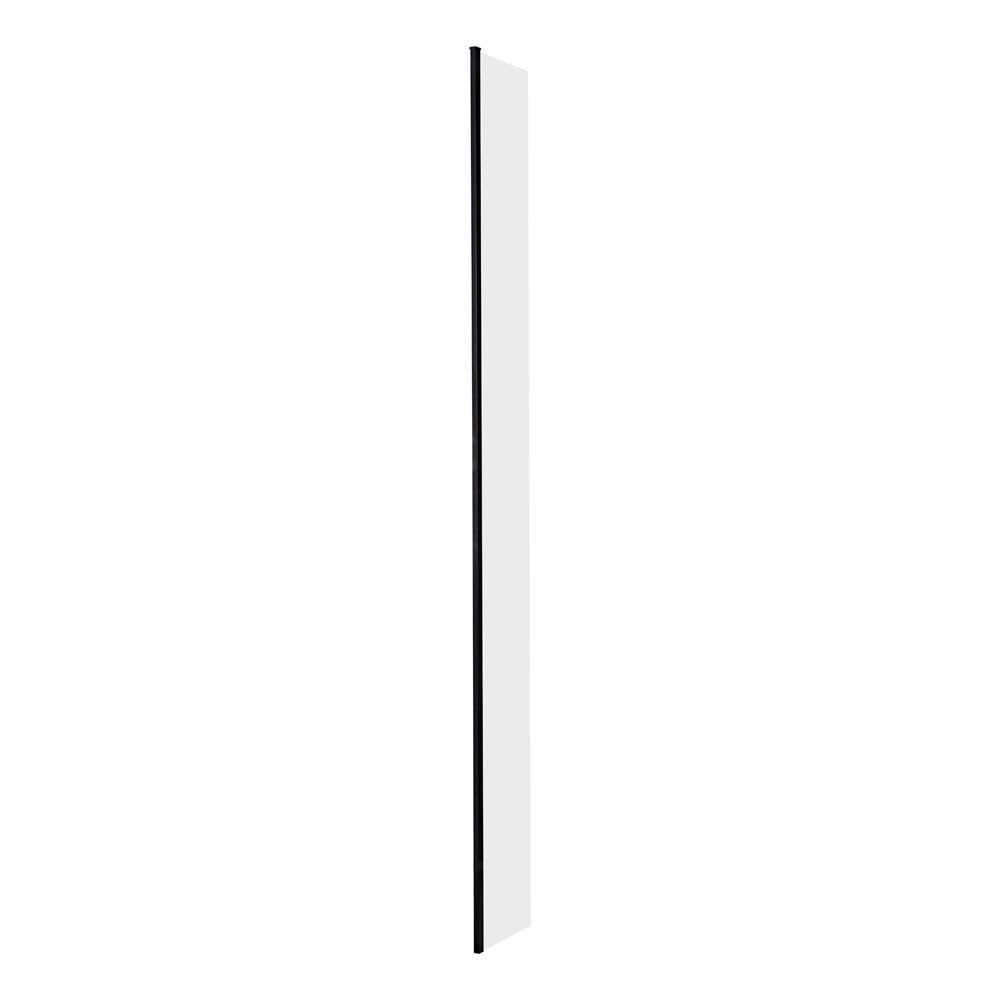 Milano Nero 300mm Black Hinged Shower Enclosure Return Screen