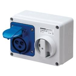 Wandsteckd GW66005 Gewiss prise de courant horizontale 3P+E 16A 9H