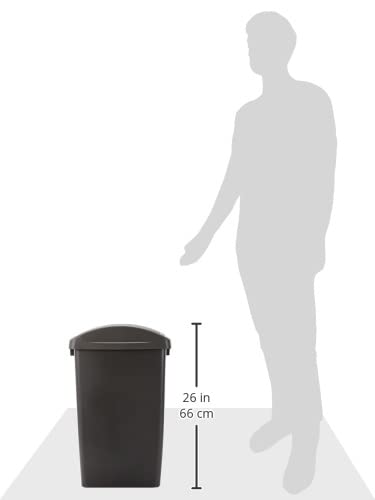 Rubbermaid Swing-Top Lid Recycling Bin For Home, Kitchen, And Bathroom, 12.5 Gallon Recycling Can, Gray #TOP4
