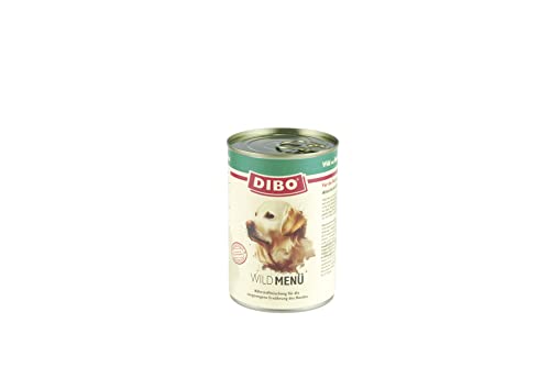 DIBO Menü Wild, 6 x 400g-Dose, Hundefutter, Nassfutterohne Konservierungsstoffe, Reine Fleischdosen aus frischem und natürlichem Fleisch Qualität