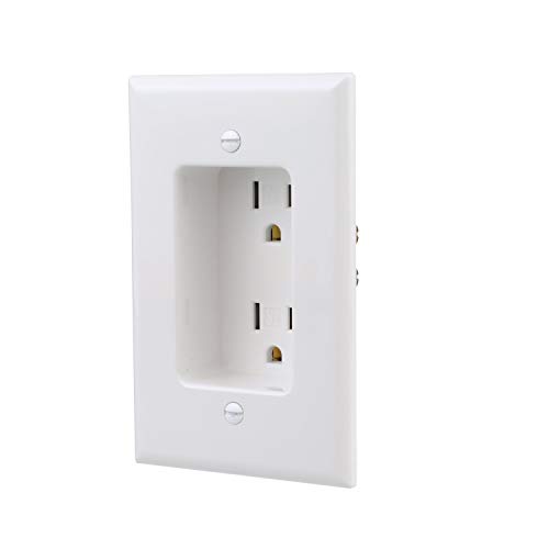 Eaton Tr780W 15-Amp 3-Wire 125-Volt Tamper Resistant Recessed Duplex Receptacle 2-Pole, White #TOP1