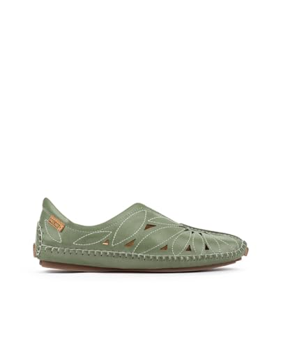 Image of PIKOLINOS Jerez 578-7399 Women's Slip-On Moccasins - Premium Calfskin Leather - Removable Cushioned Insole, Elastic Fit, Lightweight Everyday Comfort and Support