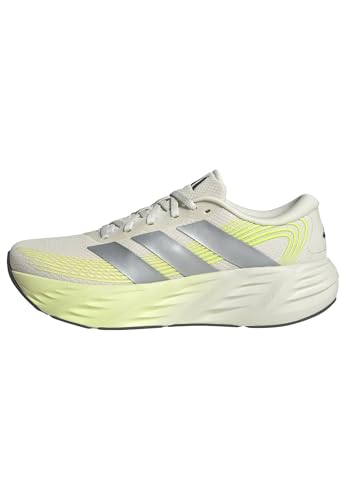 adidas Hombre Galaxy 8 Running Shoes, White Tint/Grey Five/Signal Green, 43 1/3 EU