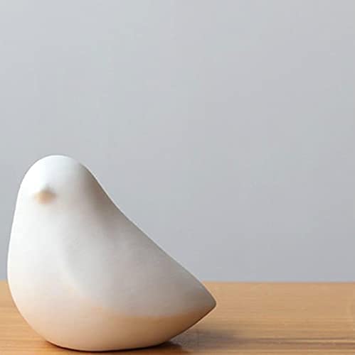 HZYDDSculpture Ornaments,Cute White Modern Minimalist Ceramic Bird Statues,Gifts,Home Decoration,Desktop Desk Ornaments,Crafts (Color : Right)
