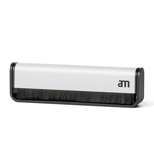 am Brosse à Vinyle Antistatique en Fibre de Carbone – Brosse de Nettoyage pour disques – Accessoire Tourne-Disque Vinyle – Produits et Accessoires de...