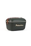 Polarbox Kühlbox Classic Kühltasche Retro Vintage Camping Picknick Strand 20L Green-Frost/Gold