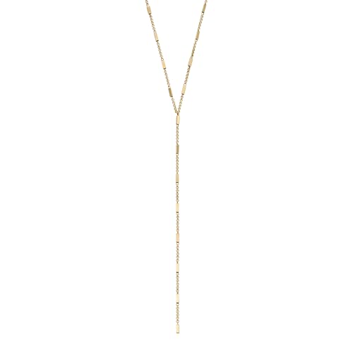 Image of Fossil Women's Ellis Toi Et Moi Gold-Tone Brass Station Necklace