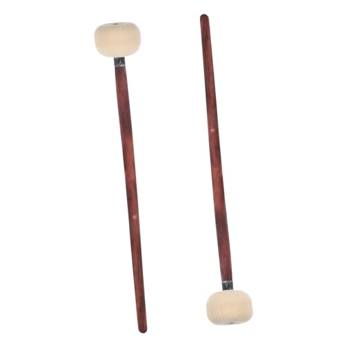 2 piezas de baquetas de madera de arce con cabezas de fieltro, mazos versátiles para afinación, ideal para batería de marcha y percusión, agarre cómodo para principiantes y profesionales miniatura 1