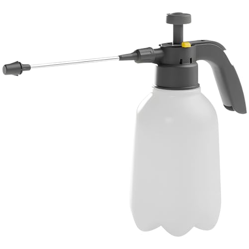 Vestamore Extended Wand, Acid Resistant Sprayer with Adjustable Nozzle, 2 L Pressure Watering Can, Chemical Resistant for Gardening and Cleaning, Wasabi Green and White