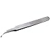Cole-Parmer Essentials Precision Stainless Steel Tweezers, Curved Round Tips, 2AB-SA, 90mm