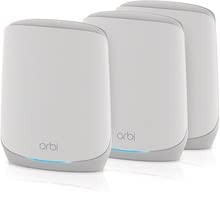 Netgear Orbi RBK763-100NAR AX5400 Tri-band WiFi 6 Mesh System, 5.4Gbps, Router + 2 Satellites - Certified Refurbished Netgear Orbi RBK763-100NAR AX5400 Tri-band WiFi 6 Mesh System, 5.4Gbps, Router + 2 Satellites - Certified Refurbished