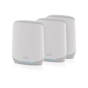 Netgear Orbi RBK763-100NAR AX5400 Tri-band WiFi 6 Mesh System, 5.4Gbps, router y 2 satélites (renovado)