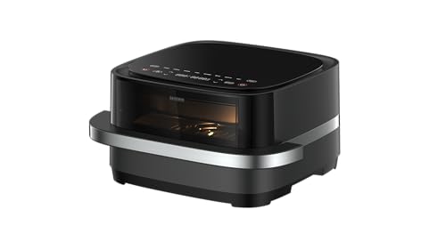 Severin Friggitrice ad aria calda Pizza & More, programmi per pizza, 10 programmi di cottura, distribuzione ottimale del calore, forma extra larga, con finestra di visualizzazione, 4 l, 2100 W, nero