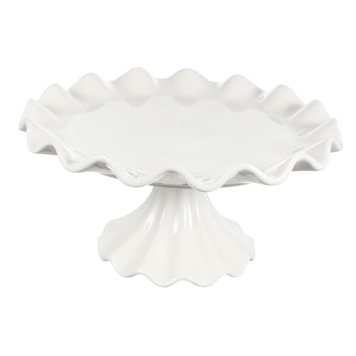 Angoily Présentoir à Gâteaux sur Pied Plateau de Présentation à Desserts Présentoirs à Pied pour Fêtes Assiette à Gâteau Céramique Support à...