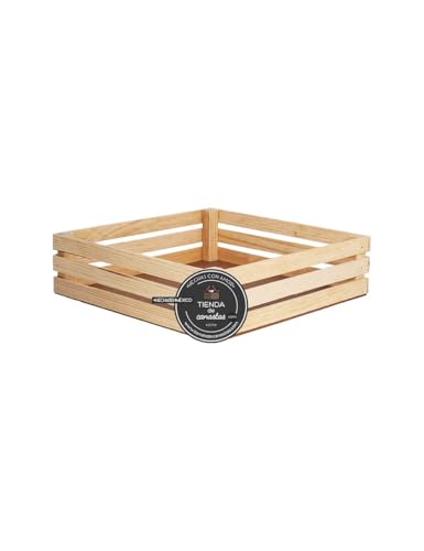 La mejor comparación de Huacales los preferidos por los clientes. 44 Cajas Decorativas de Madera de Pino Natural, Huacales con medida 30 cm x 30 cm x 8 cm, para Centros de Mesa y Regalos, 6 Piezas