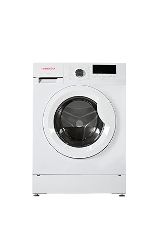 Tornado Front Load Washing Machine 6kg 1200 RPM Quick Wash 15min Digital Display Drum Clean & Water Level Sensor White TWX-FN612WOSSK