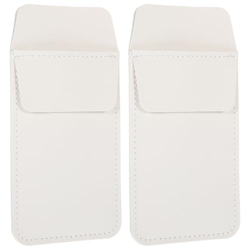 MERRYHAPY Estuche Organizador para Bolígrafos de Enfermera de PU Blanco, Fácil de Usar y Transportar, Protector de Bolsillo Gran Capacidad, Paquete de 2 Unidades para Médicos y Enfermeras