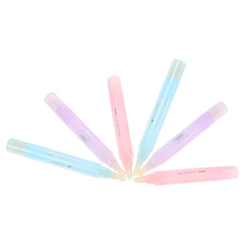 VILLFUL 6 piezas Bolígrafos Removedores de Esmalte Uñas Correctores Precisión para Manicura Profesional y Uso Diario para Artistas de Nail Art Compacto y Fácil de Transportar Colores Azul