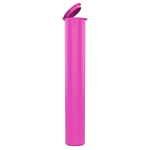 Image of 116mm CR Plastic Packaging Pop Top Tubes - Child Resistant Travel Holder Vial Containers - 500 Qty (Pink)