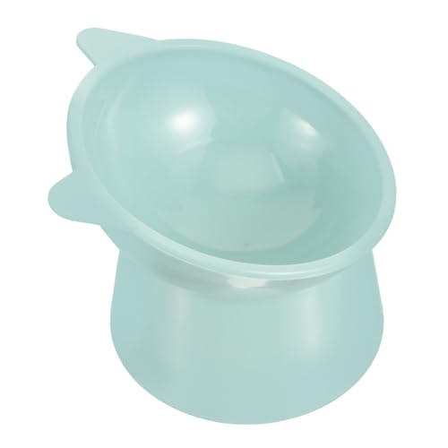 ifundom 1Pc Slant Pet Feeding Bowl for Cats and Dogs Neck Protection Design Durable Light Green Pet Supply with Smooth Surface and Low Center of Gravity for Stability