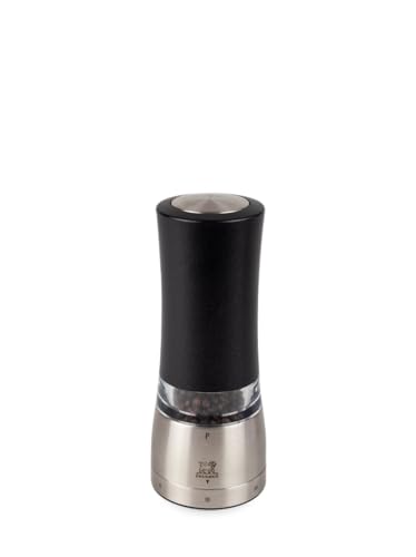 PEUGEOT - Daman u'Select Electric Pepper Mill 16cm -6.3 in. 6 Preset Grinding Settings Designed In France - Iridescent Black
