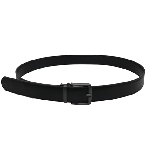 Men's Leather Belts with Buckle, 2 Pack, Black and Brown4