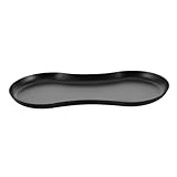 Beaupretty 黒の不錆鋼製眼鏡形トレー 滑らかなエッジで傷防止 多機能家用リングトレー デスク周り収納アクセサリー整理用お盆