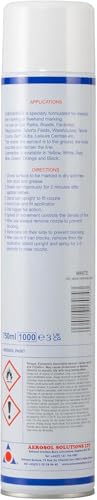 Image of Aerosol Solutions Line Marker White 26 Oz [Pack of 6] Athletic Field Marking Paint, All Purpose Striping Paint | Perfect for Sports Fields, Pavement, Grass & Construction