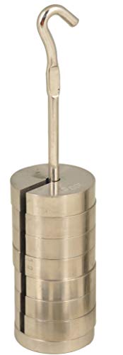 Eisco Labs Stainless Steel Slotted Set of Masses with Hanger - 9 Weights