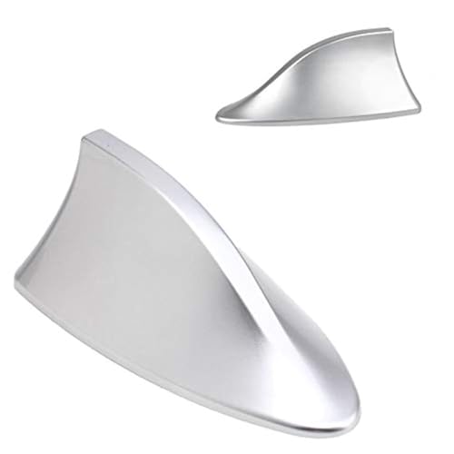 Zhuotop, antenna radio AM/FM per tettuccio auto, segnale antenna a pinna di squalo, linea universale, argento