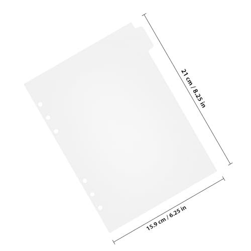 Separadores de carpeta A5 Cabilock de plástico PP mate con pestañas perforadas 2
