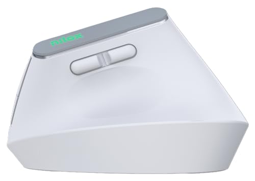 Souris verticale haut de gamme double connexion rechargeable blanche