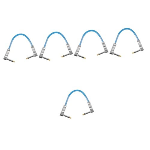 Câble de effet guitare anti bruit avec fiche métal compacte lot de 5