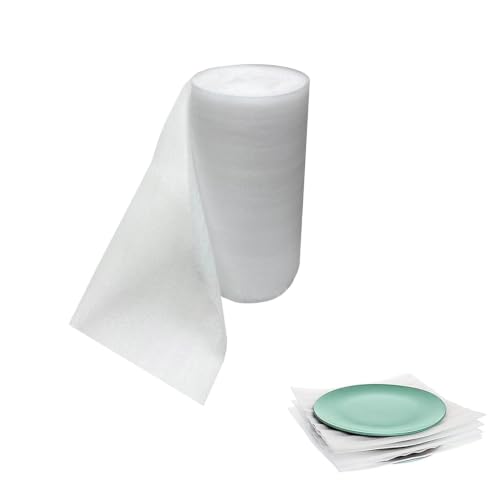 Foam Wrap Roll 10 Inch Wide x 50 FT Length Packing Foam Roll for Moving Supplies and Protection for Fragile Cushioning Foam Packing Sheets for Wrapping Dish Packing Material