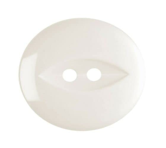 Simply Sew Crafty™ - Pack of 100 New Assorted Fish Eye Baby Buttons Polyester Pink Blue Yellow Mint White (White, 16 mm)